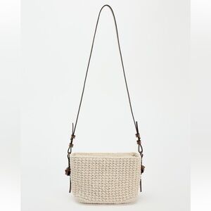 Zara macrame crossbody bag woven crochet purse summer 6463/310
